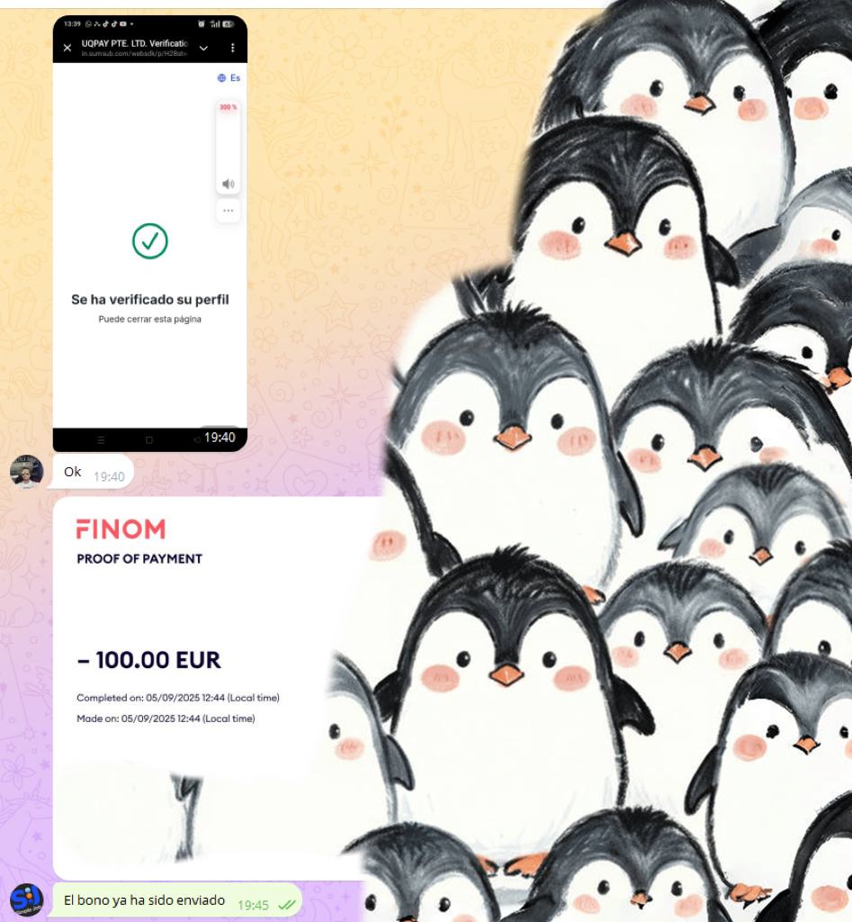 Customer feedback screenshot